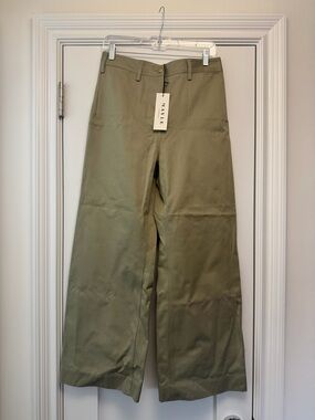 Mayle Olive Wide-Leg Women's Chinos